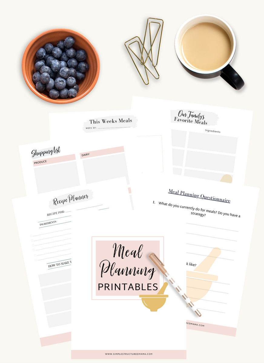 Meal Planning Printables {32 pages} The Stay at Home Shop