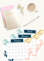 Pretty Floral Calendar {12 pages}