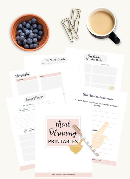 meal planning printables