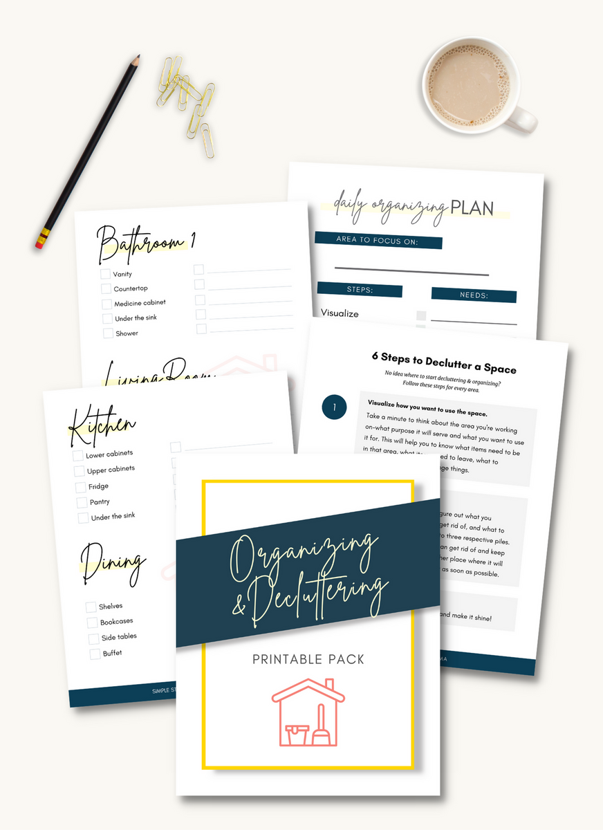 Organizing & Decluttering Printable Pack – The Stay at Home Shop